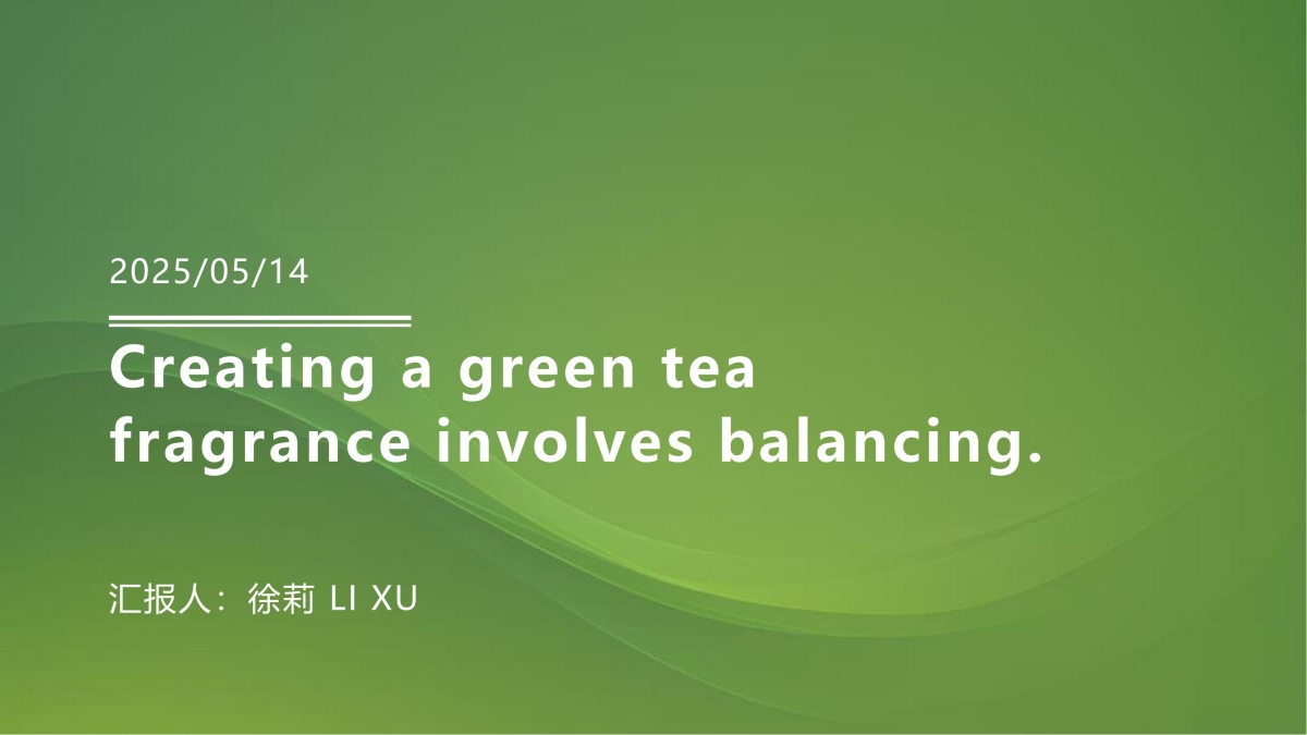 Lista de ingrediente pentru parfum de ceai verde